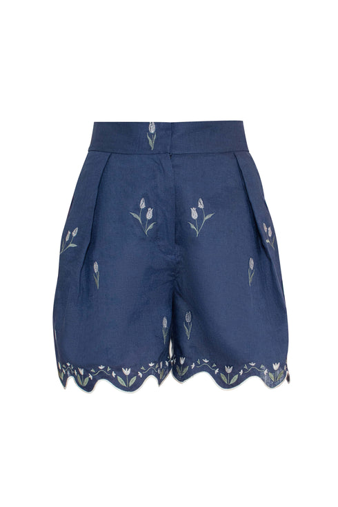 Short Lovely Tulips Navy